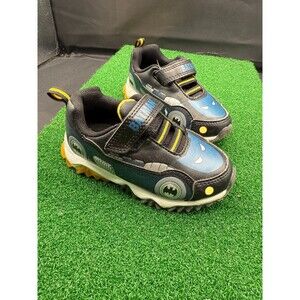 DC‎ Comics Batman Lighted Athletic Sneakers Shoes Boys Size 8C Black Casual
